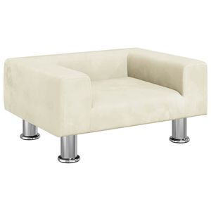 vidaXL Hundebett Creme 50x40x26,5 cm Samt