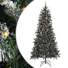 vidaXL K&uuml;nstlicher Weihnachtsbaum Gr&uuml;n 240 cm PVC, Plastik und Stahl