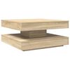 vidaXL Couchtisch 360-Grad Drehbar Sonoma-Eiche 70x70x34,5 cm