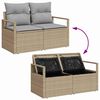 vidaXL Garten-Sofa-Set mit Kissen Beige und Hellgrau 90 x 55 x 71 cm