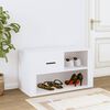 vidaXL Schuhschrank Wei&szlig; 80x35x45 cm Holzwerkstoff