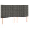 vidaXL Bettgestell ohne Matratze Dunkelgrau 140x200 cm Samt