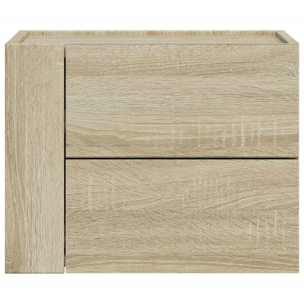 vidaXL Wand-Nachttische 2 Stk. Sonoma-Eiche 45x30x35 cm