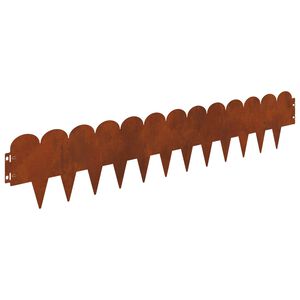 vidaXL Raseneinfassung 20 stk. 103 x 20 cm Stahl Rostig