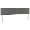 vidaXL Boxspringbett mit Matratze Grau 160x200 cm Kunstleder