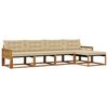 vidaXL Outdoor-Sofagarnitur 5 stk. Natur und Beige