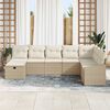 vidaXL Garten-Sofa-Set 8 pcs Beige 55 x 62 x 69 cm Poly Rattan