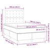 vidaXL Boxspringbett mit Matratze Schwarz 120x190 cm Samt