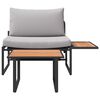 vidaXL Garten-Sofa-Set 2 pcs Hellgrau Stahl