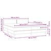 vidaXL Boxspringbett mit Matratze & LED Rosa 180x210 cm Samt