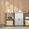 vidaXL Aufbewahrungsset f&uuml;r die K&uuml;che mit Regal 2 pcs Silber Edelstahl