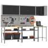 vidaXL Arbeitsschrankset mit Regal mit Schloss 10 pcs Schwarz und Grau