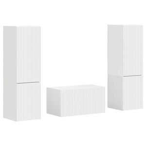 vidaXL TV-Schrankset 5 pcs Wei&szlig; Holzwerkstoff