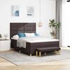 vidaXL Boxspringbett mit Matratze Dunkelbraun 140 x 200 cm Stoff