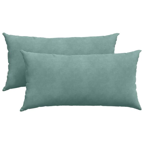 vidaXL Sofakissen 2 St&uuml;ck Meergr&uuml;n 80 x 40 cm Cordstoff
