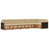 vidaXL Outdoor-Sofagarnitur 6 stk. Natur und Beige Polyester