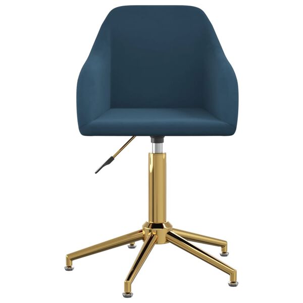 vidaXL Esszimmerstuhl Drehbar Blau Samt