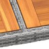 vidaXL Gartentisch 200x150x75 cm Akazienholz und Poly Rattan Grau