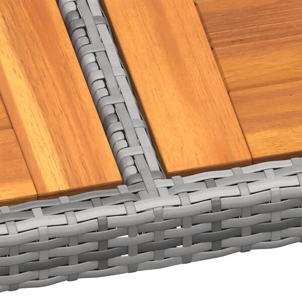 vidaXL Gartentisch 200x150x75 cm Akazienholz und Poly Rattan Grau