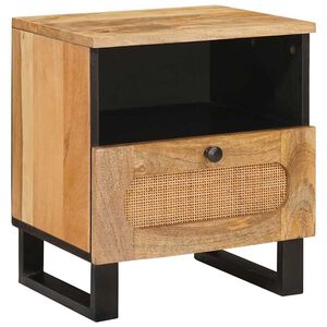 vidaXL Nachttisch Natur 40 x 33 x 46 cm Massivholz Mango