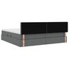 vidaXL Bett mit Stauraum und LED mit LED Dunkelgrau 200 x 200 cm Stoff