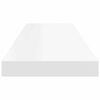 vidaXL Schweberegale 2 Stk. Wei&szlig; 80x23,5x3,8 cm MDF