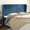 vidaXL Kopfteil mit Ohren Dunkelblau 203x23x118/128 cm Samt