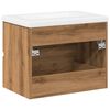 vidaXL Waschbeckenunterschrank mit Einbaubecken Artisan-Eiche