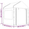 vidaXL Pavillon mit Dach Wei&szlig; 11,15x2,28x2,69 m Polyethylen