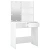 vidaXL Schminktisch mit LED Wei&szlig; 74,5x40x141 cm