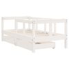 vidaXL Kinderbett mit Schubladen Wei&szlig; 70x140 cm Massivholz Kiefer