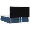 vidaXL Bett mit LED-Lichtleisten mit Kopfteil Blau 180 x 200 cm Stoff