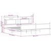 vidaXL Metallbett ohne Matratze Braun Eichen-Optik 183x213 cm