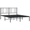 vidaXL Bettgestell mit Kopfteil Metall Schwarz 120x200 cm