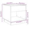 vidaXL Nachttisch mit Infinity-LED Wei&szlig; 50x50x50 cm