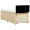 vidaXL Boxspringbett mit Matratze Creme 90x190 cm Stoff