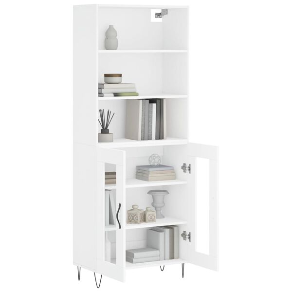 vidaXL Highboard Wei&szlig; 69,5x34x180 cm Holzwerkstoff