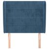 vidaXL Kopfteil mit Ohren Dunkelblau 103x23x118/128 cm Samt