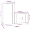 vidaXL 2-tlg. TV-Schrank-Set R&auml;uchereiche Holzwerkstoff