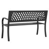 vidaXL Gartenbank Schwarz 120 cm Stahl