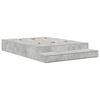 vidaXL Aufbewahrungsbettgestell Beton Grau 150 cm Holzwerkstoff