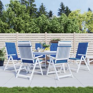 vidaXL Gartenstuhlauflagen f&uuml;r Hochlehner 6 Stk. K&ouml;nigsblau 120x50x3cm