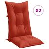 vidaXL Hochlehner-Auflagen 2 Stk. Melange Rot 120x50x7 cm Stoff