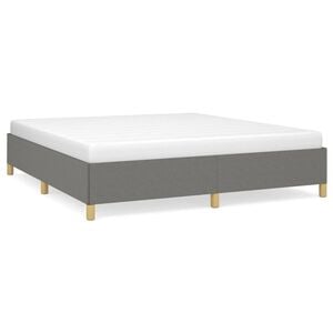 vidaXL Bettgestell ohne Matratze Dunkelgrau 160x200 cm Stoff