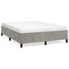 vidaXL Bettgestell ohne Matratze Hellgrau 140x190 cm Samt