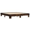 vidaXL Bettgestell R&auml;uchereiche 160x200 cm Holzwerkstoff und Metall