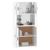 vidaXL Highboard Hochglanz-Wei&szlig; Holzwerkstoff