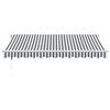 vidaXL Markise Einziehbar Anthrazit & Wei&szlig; 3,5x2,5 m Stoff & Aluminium