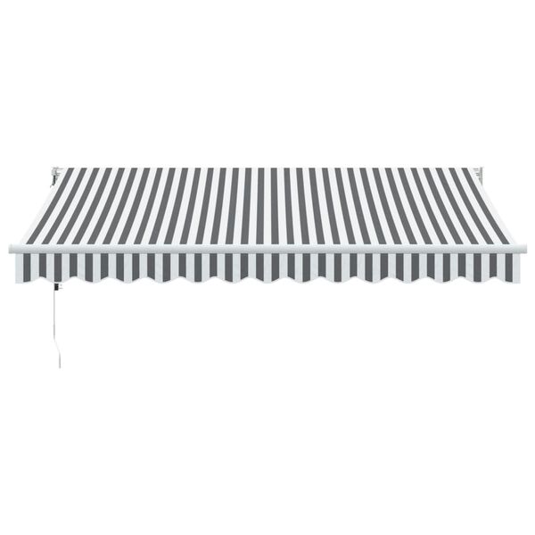 vidaXL Markise Einziehbar Anthrazit & Wei&szlig; 3,5x2,5 m Stoff & Aluminium