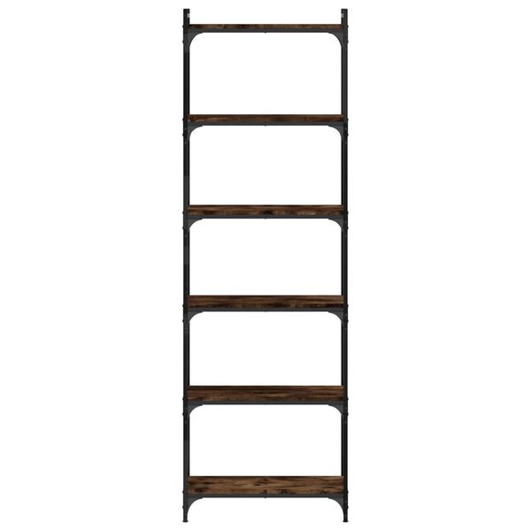 vidaXL B&uuml;cherregal 6 B&ouml;den R&auml;uchereiche 60x30x188 cm Holzwerkstoff